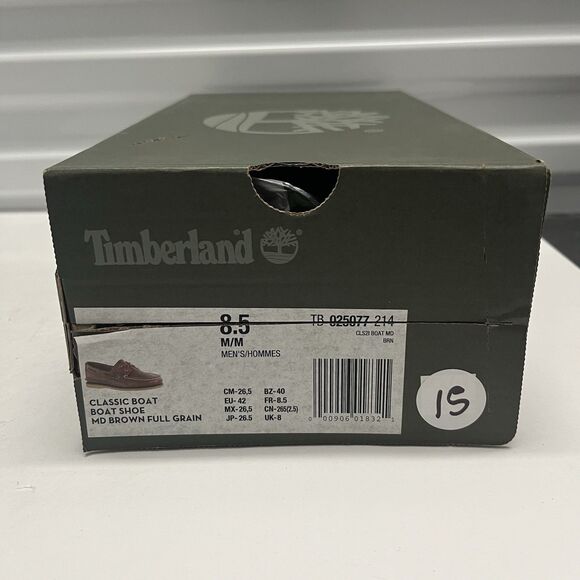 Timberland Men 8.5 M Boat Shoes Classic Brown Leather 25077 main image 7